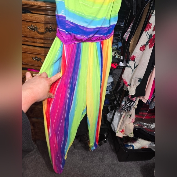 Rouge Rainbow Strapless Jumpsuit 3x - Picture 2 of 3